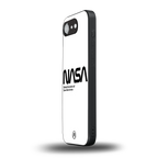 nasa white back phone cover | glass case for iphone 16e