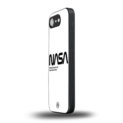 nasa white back phone cover | glass case for iphone 16e