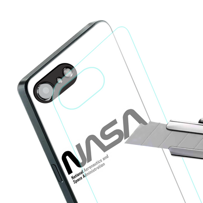 nasa white back phone cover | glass case for iphone 16e