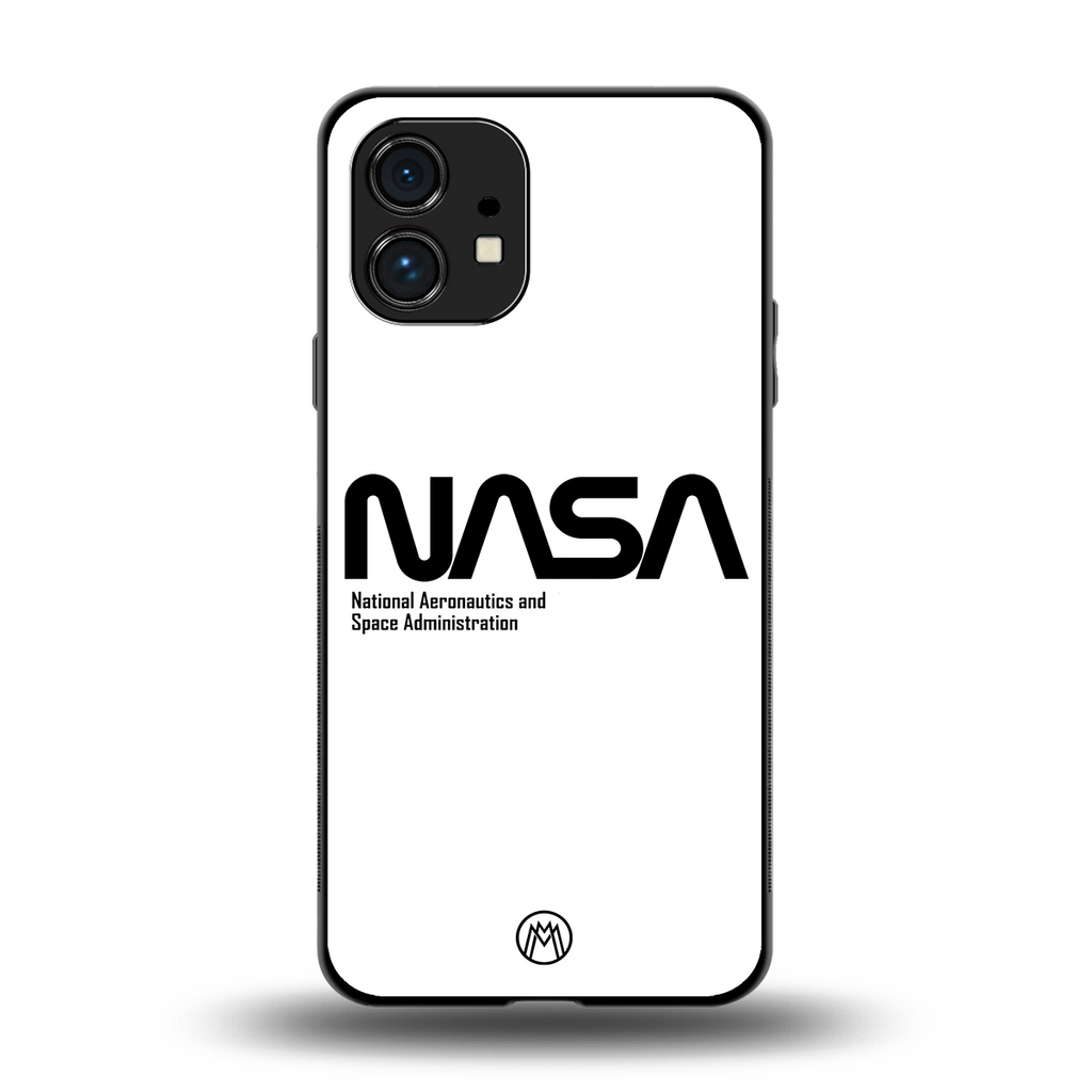nasa white back phone cover | glass case for nothing phone 1