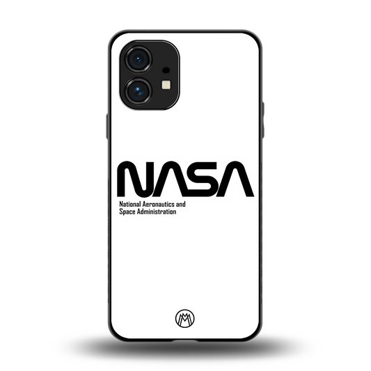 nasa white back phone cover | glass case for nothing phone 1