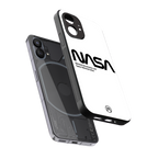 nasa white back phone cover | glass case for nothing phone 1