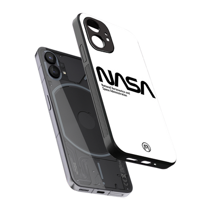 nasa white back phone cover | glass case for nothing phone 1