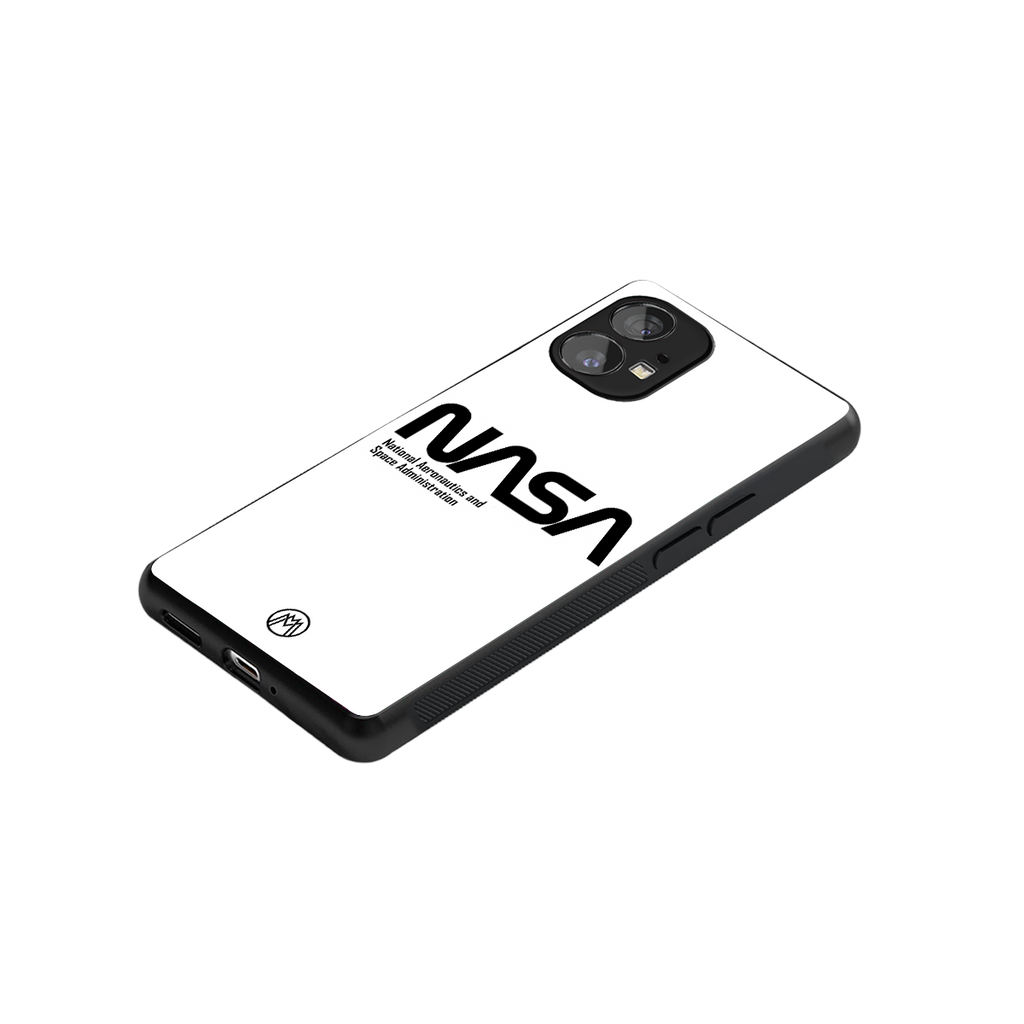 nasa white back phone cover | glass case for nothing phone 1