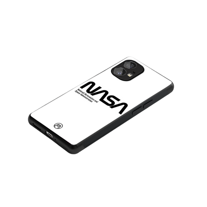 nasa white back phone cover | glass case for nothing phone 1