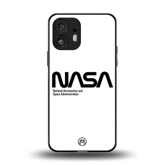 nasa white back phone cover | glass case for nothing phone 2