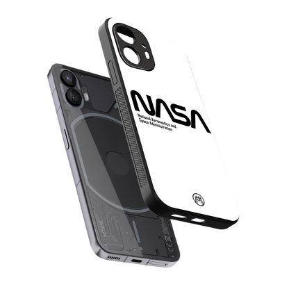 nasa white back phone cover | glass case for nothing phone 2