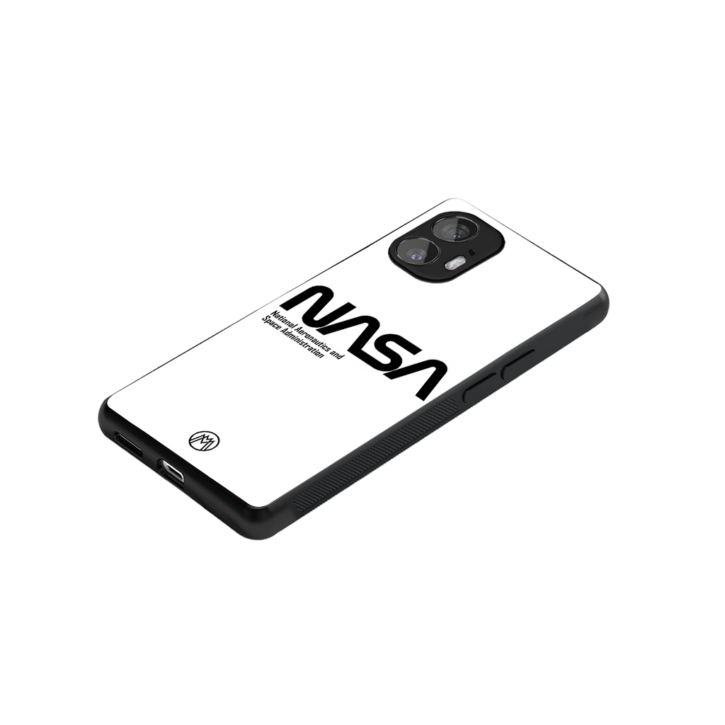 nasa white back phone cover | glass case for nothing phone 2