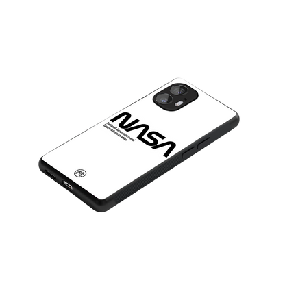 nasa white back phone cover | glass case for nothing phone 2