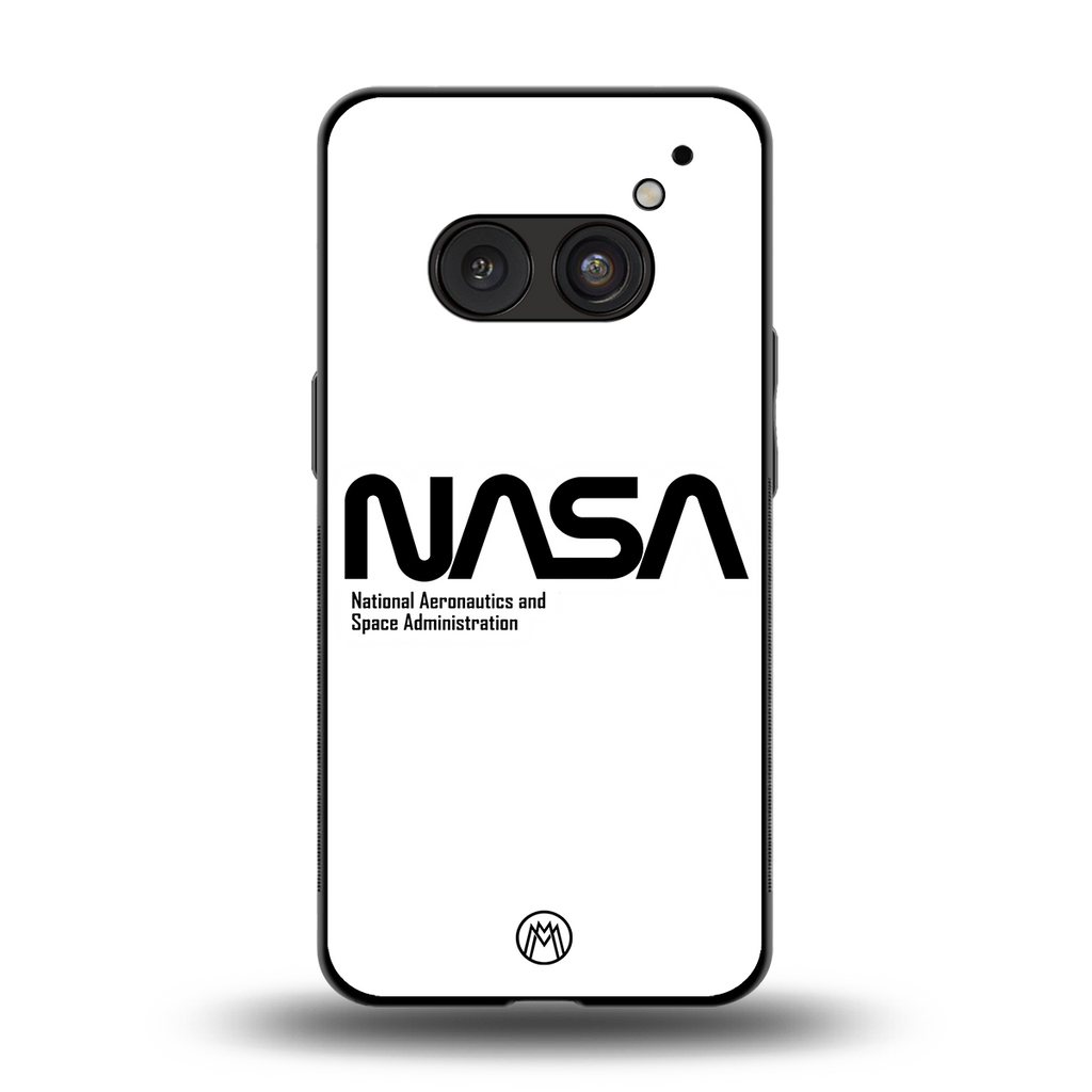 nasa white back phone cover | glass case for nothing phone 2a