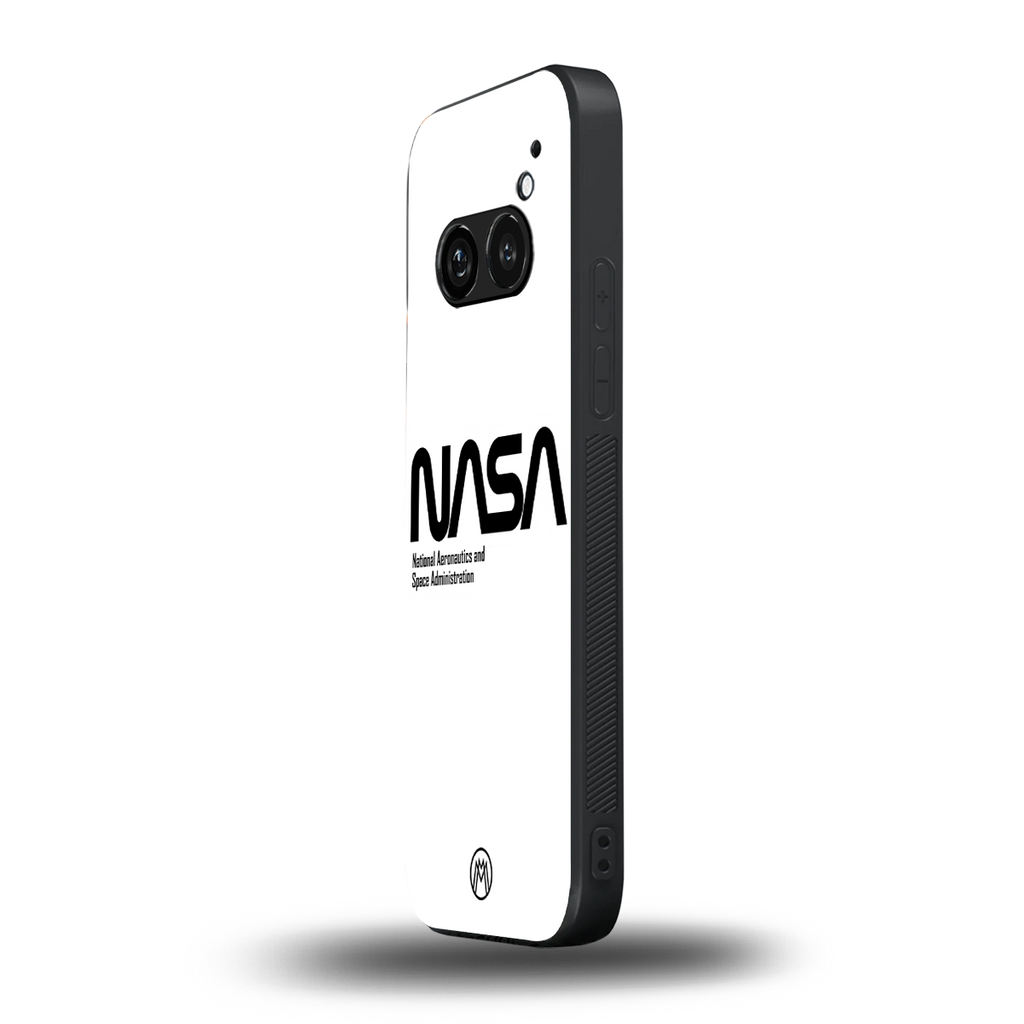 nasa white back phone cover | glass case for nothing phone 2a