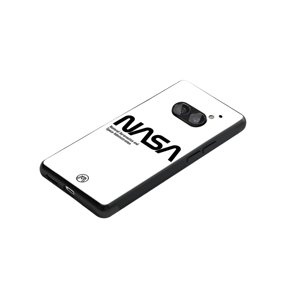 nasa white back phone cover | glass case for nothing phone 2a
