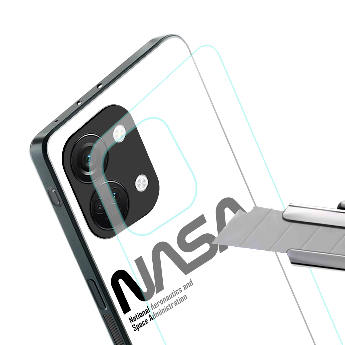 nasa white back phone cover | glass case for oneplus nord 3