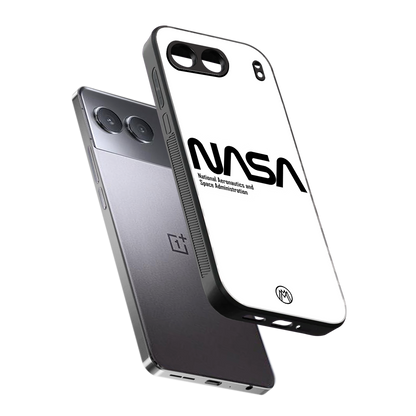 nasa white back phone cover | glass case for oneplus nord 4