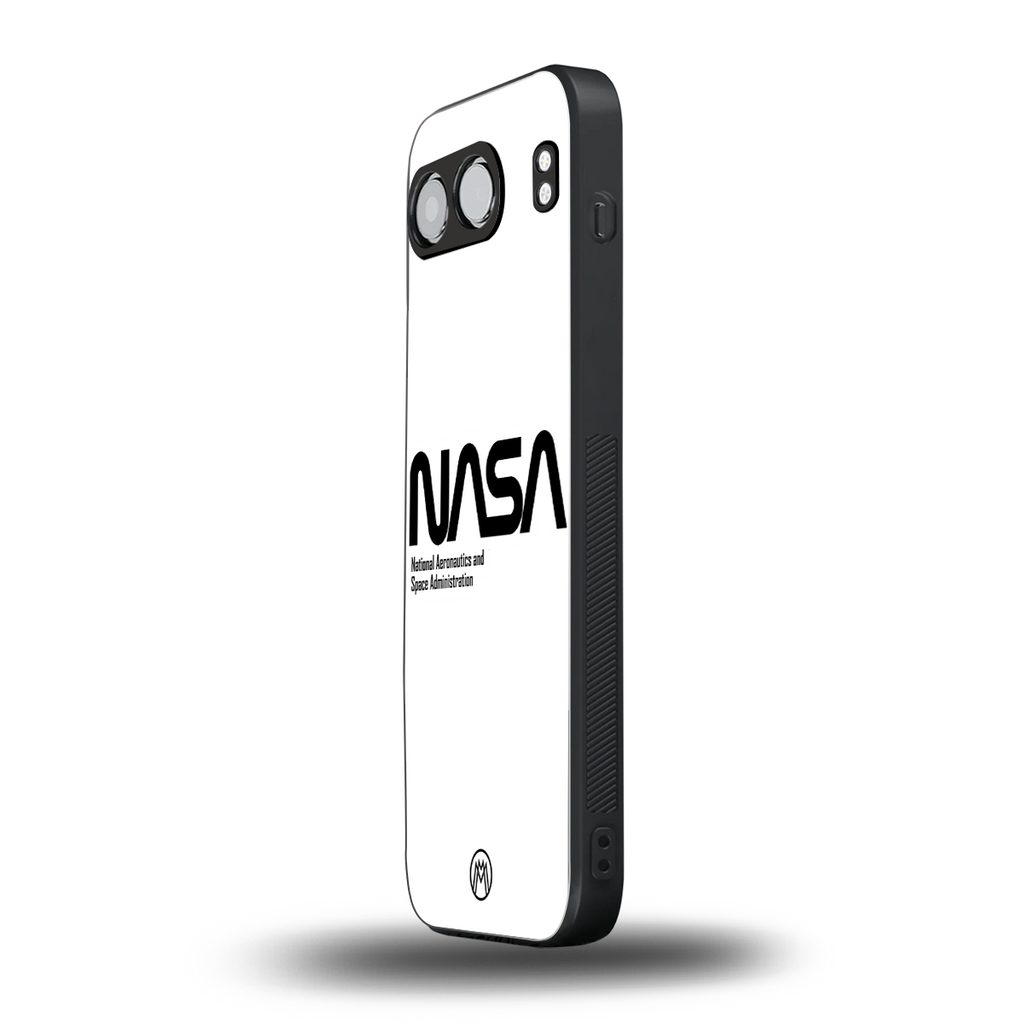 nasa white back phone cover | glass case for oneplus nord 4