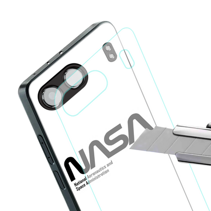 nasa white back phone cover | glass case for oneplus nord 4