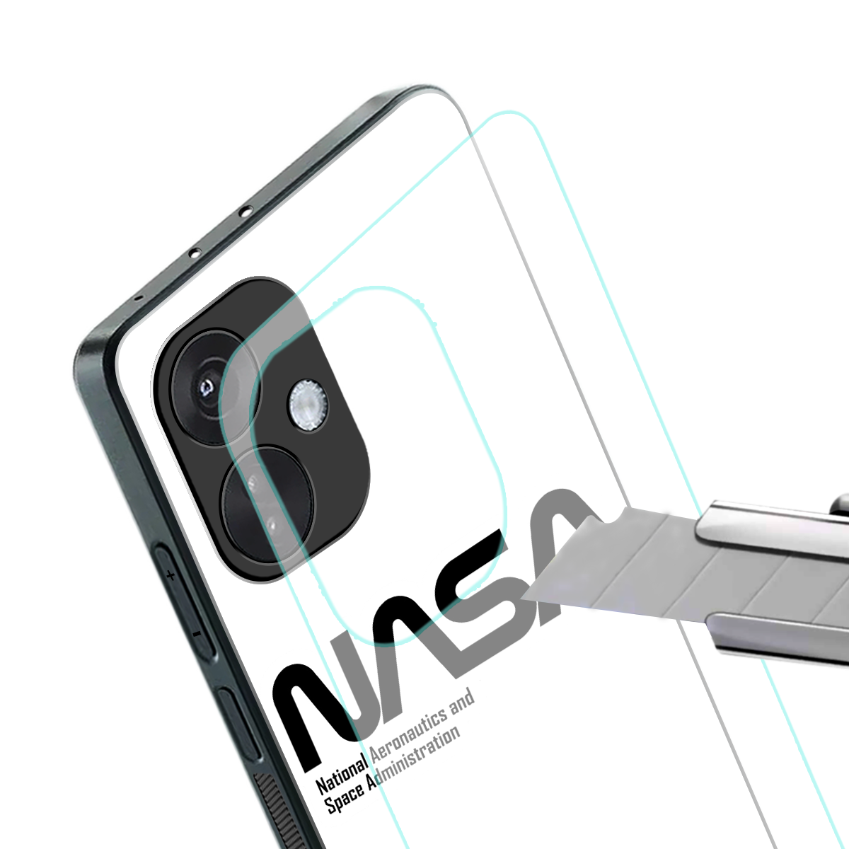 nasa white back phone cover | glass case for oneplus nord ce 3