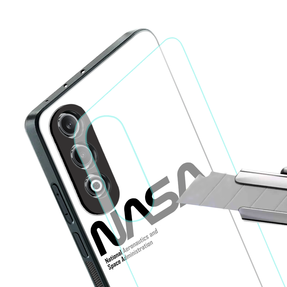 nasa white back phone cover | glass case for oneplus nord ce 4