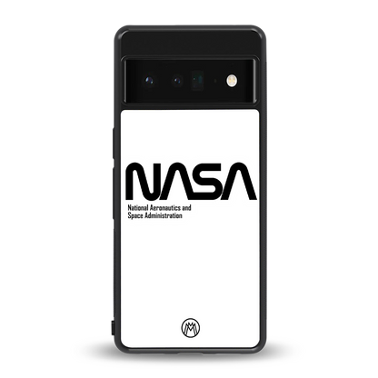 nasa white back phone cover | glass case for google pixel 6 pro