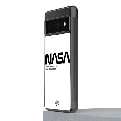 nasa white back phone cover | glass case for google pixel 6 pro