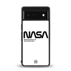 nasa white back phone cover | glass case for google pixel 6