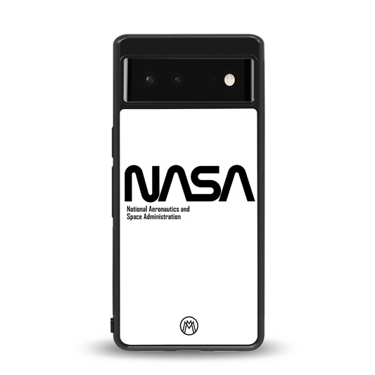 nasa white back phone cover | glass case for Google Pixel 6A