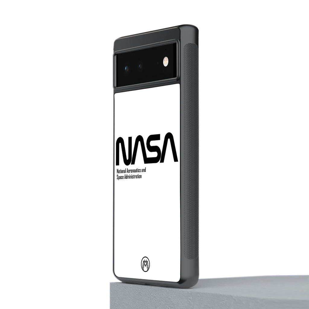 nasa white back phone cover | glass case for Google Pixel 6A