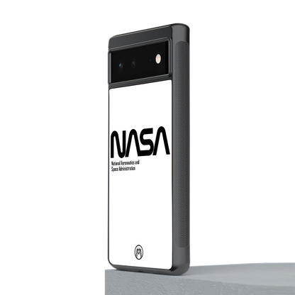 nasa white back phone cover | glass case for Google Pixel 6A
