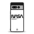 nasa white back phone cover | glass case for google pixel 7 pro