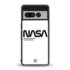 nasa white back phone cover | glass case for google pixel 7 pro