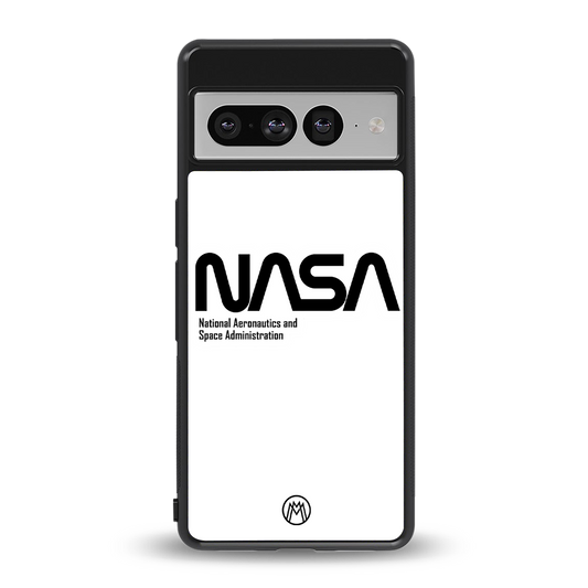 nasa white back phone cover | glass case for google pixel 7 pro