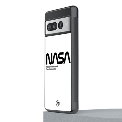 nasa white back phone cover | glass case for google pixel 7 pro