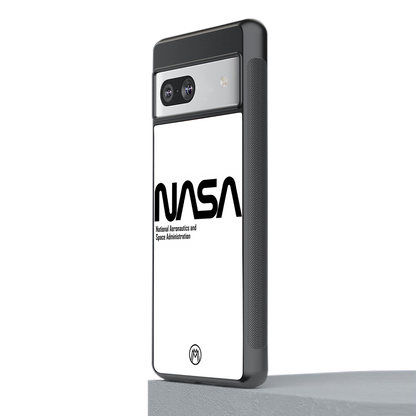 nasa white back phone cover | glass case for Google Pixel 7A