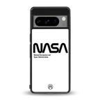 nasa white back phone cover | glass case for google pixel 8 pro
