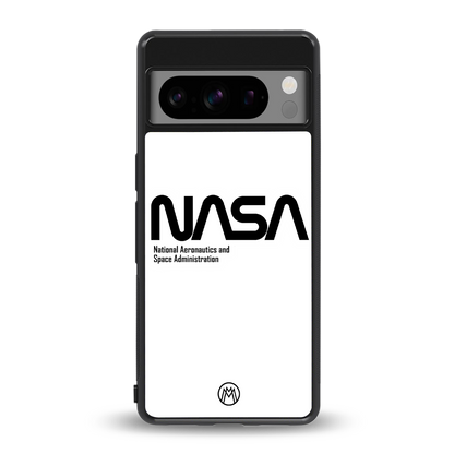 nasa white back phone cover | glass case for google pixel 8 pro