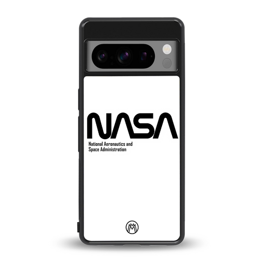 nasa white back phone cover | glass case for google pixel 8 pro