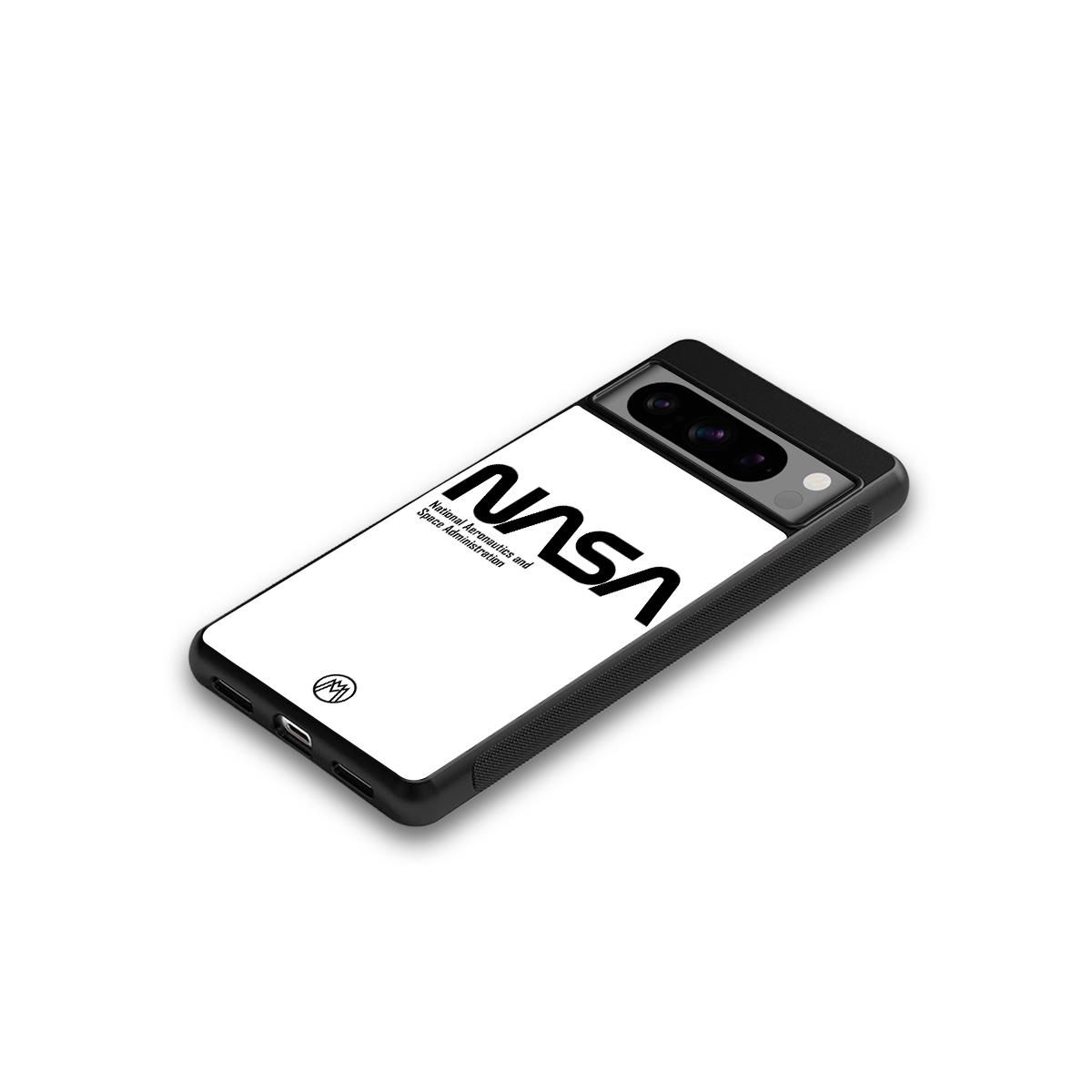 nasa white back phone cover | glass case for google pixel 8 pro