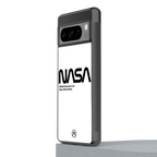 nasa white back phone cover | glass case for google pixel 8 pro