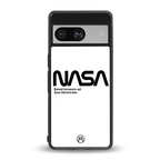nasa white back phone cover | glass case for Google Pixel 8