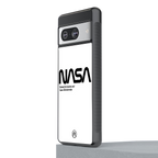 nasa white back phone cover | glass case for Google Pixel 8