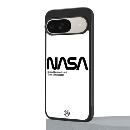 nasa white back phone cover | glass case for google pixel 9