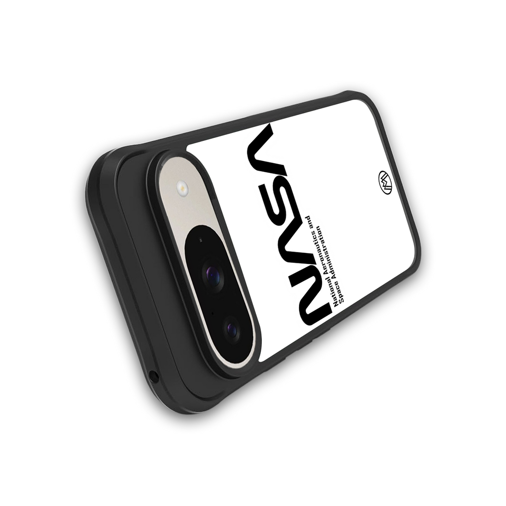 nasa white back phone cover | glass case for google pixel 9