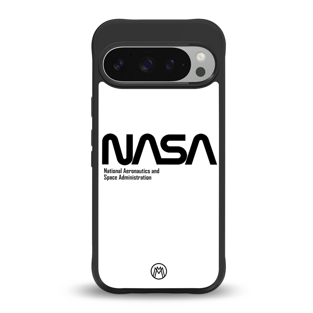 nasa white back phone cover | glass case for google pixel 9 pro