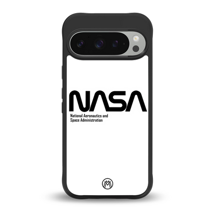 nasa white back phone cover | glass case for google pixel 9 pro