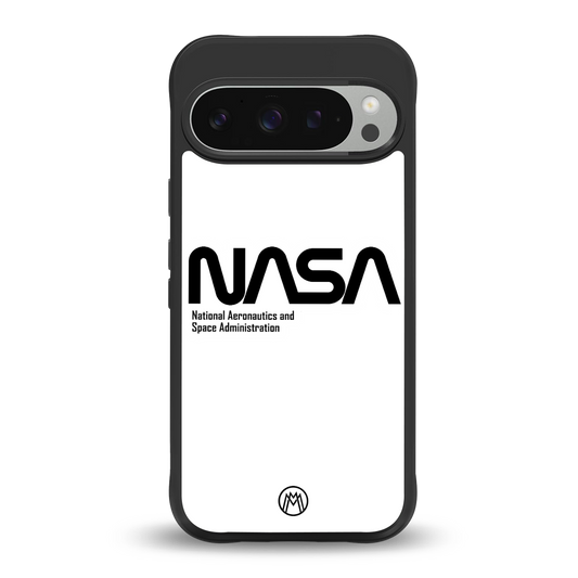 nasa white back phone cover | glass case for google pixel 9 pro xl