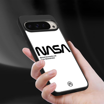 nasa white back phone cover | glass case for google pixel 9 pro xl