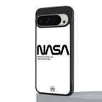 nasa white back phone cover | glass case for google pixel 9 pro