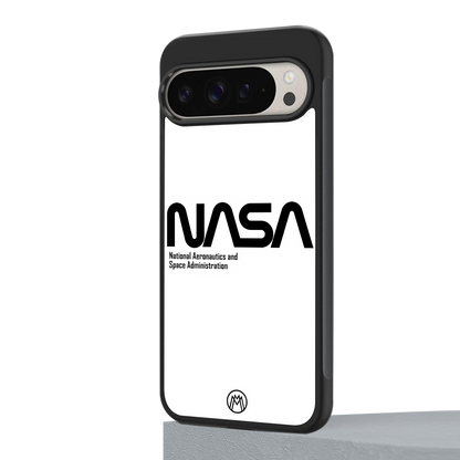 nasa white back phone cover | glass case for google pixel 9 pro