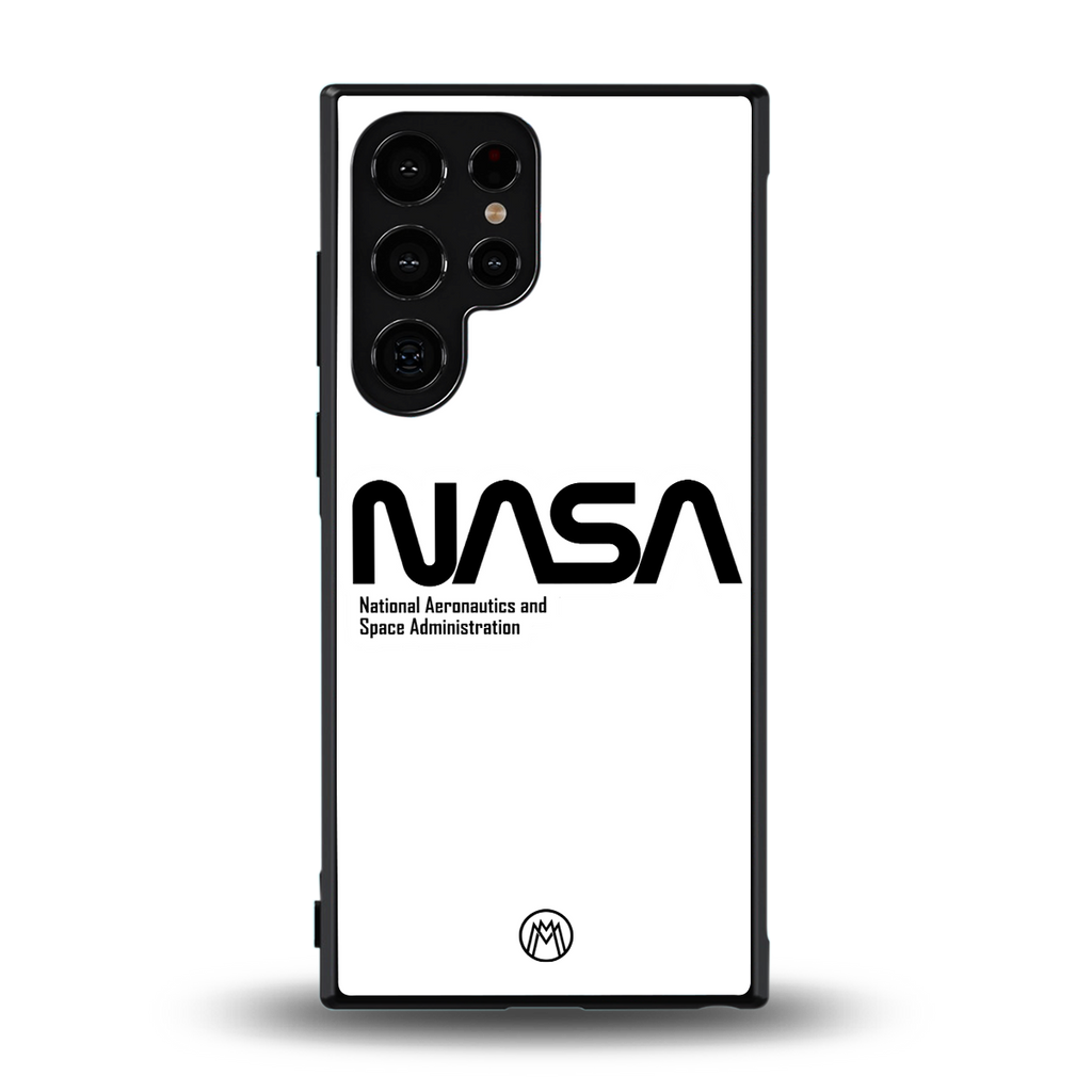 nasa white back phone cover | glass case for samsung galaxy s24 ultra