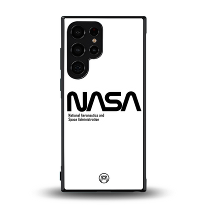 nasa white back phone cover | glass case for samsung galaxy s24 ultra